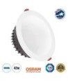 GLOBOSTAR® PANELCO 60194 Χωνευτό Downlight Panel Οροφής LED 42W 5250lm 60° AC 220-240V IP20 Ψυχρό Λευκό 6000K - Osram COB Chip & TÜV SÜD Driver - Λευκό Γαλακτερό - Μ22 x Π22 x Υ9.5cm - Q20cm - 5 Χρόνια Εγγύηση